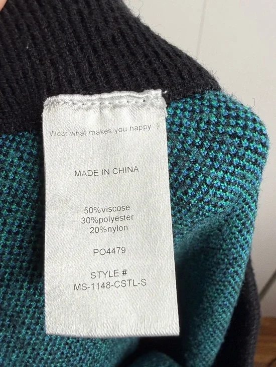 Dress in Lala Celestial Knit Pants Sun Hearts Colorful Black Wide Leg Small - Picture 7 of 10